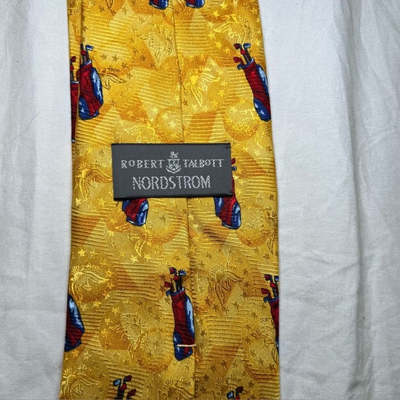 Robert Talbott Nordstrom Golf Bag Tie Imported Silk Hand Sewn In USA - Picture 1 of 5